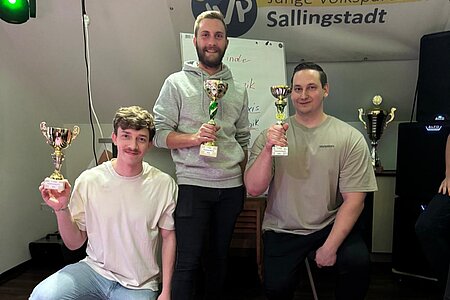 Die Gewinner des Abends: Joschi aus dem Burgenland, Maximilian Maierhofer, Dominik Schmid