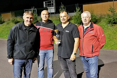 Das Team Sallingstadt- Axersdorf beim Orteturnier 2022: Walter Hipp, Herbert Krenn, Josef Kalch und Josef Bauer